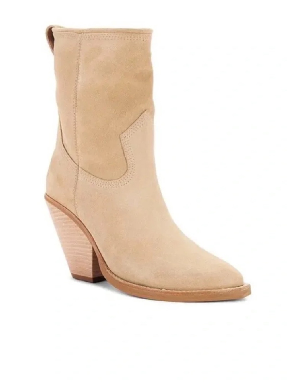 Kaanas Dante Suede Leather Western Bootie Nutmeg Size 5 NWT